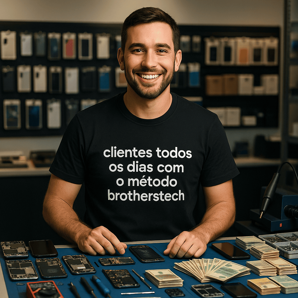 Técnico sorridente com agenda cheia